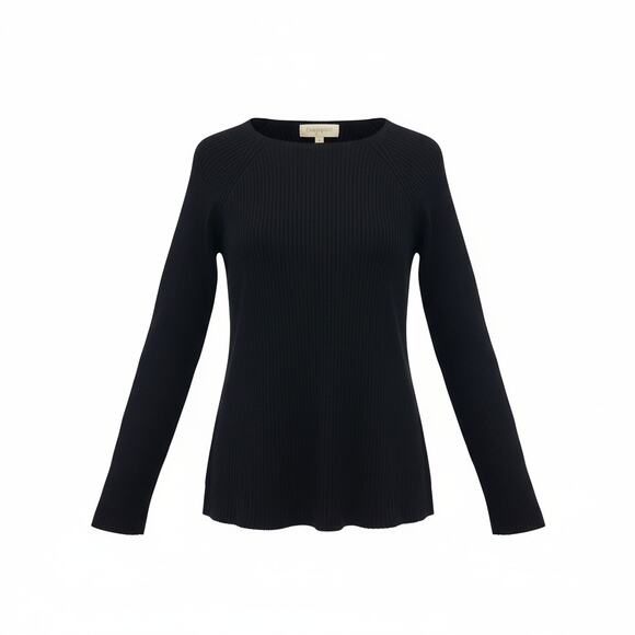 Easy Spirit Black Ribbed Stretch Sweater Size 2 - Picture 1 of 7